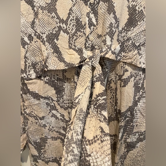 H & M, size L, snake print blouse - Picture 2 of 6